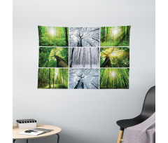 Woodland Winter and Spring Wide Tapestry