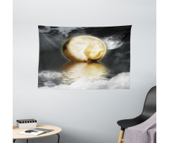 Clouds and Greyscale World Wide Tapestry