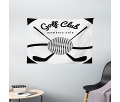 Golf Club Sign Members Only Wide Tapestry