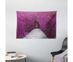 Spring Landscape  Floral Wide Tapestry