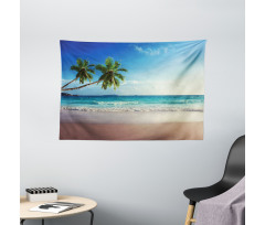 Scenic Island View Trees Wide Tapestry