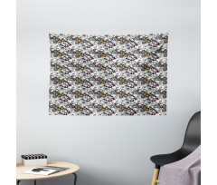 Roses in Blossom Spring Wide Tapestry