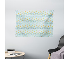 Love Themed Motifs Wide Tapestry