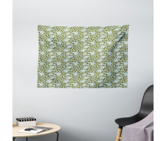 Silhouettes of Swirl Stalks Wide Tapestry