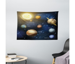 Solar System Planets Wide Tapestry