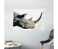 Polygonal Savannah Wildlife Wide Tapestry