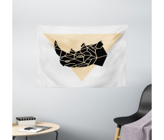 Angular Animal Design Graphic Wide Tapestry