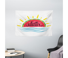 Watermelon Slice Motif Wide Tapestry