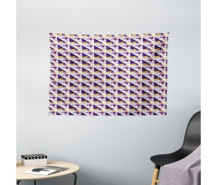 Angular Design Triangles Wide Tapestry