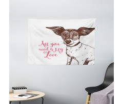 All You Need is Love Wide Tapestry