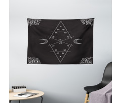 Mystical Style Moon Wide Tapestry