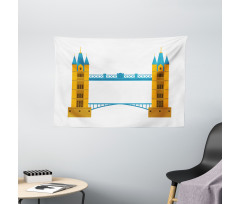 Landscape Travel Theme Wide Tapestry