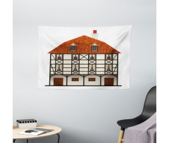 Traditional Cottage Wide Tapestry