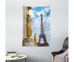 Antique Sculptures Eiffel Tapestry