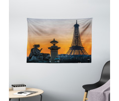 Historic Sunset Sky Scenery Wide Tapestry