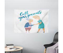 Woman and Mother Design Wide Tapestry