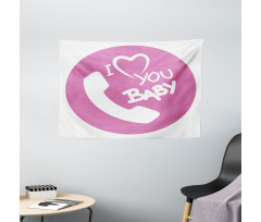 I Love You Baby Message Wide Tapestry