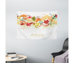Autumn Leaves Border Wide Tapestry