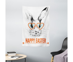 Funny Bunny Glasses Tapestry