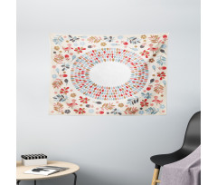 Botany and Birds Art Wide Tapestry