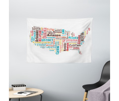 Map Cities Towns Names Wide Tapestry