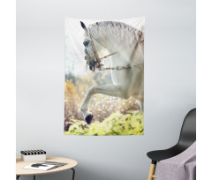 Horse on a Blurry Back Tapestry