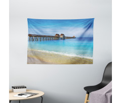 Florida Beach Sunny Day Ocean Wide Tapestry