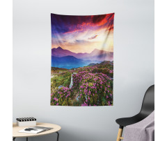 Summer Day Floral Panorama Tapestry