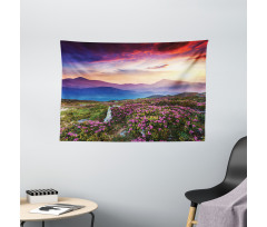 Summer Day Floral Panorama Wide Tapestry