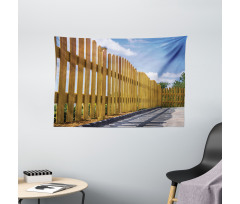 Terrace in Summer Day Sky Wide Tapestry