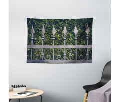 Outdoor Garden Fence Photo Wide Tapestry