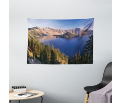 Crater Lake Volcano Wide Tapestry