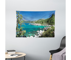 Lake Tahoe Shore View Wide Tapestry