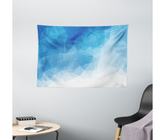 Abstract Polygonal Ombre Art Wide Tapestry