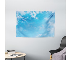 Open Summer Sky with Clouds Wide Tapestry