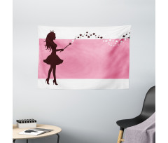 Princess Fairy and Magic Wand Wide Tapestry