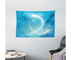 Swirling Stars with Tail Art Wide Tapestry