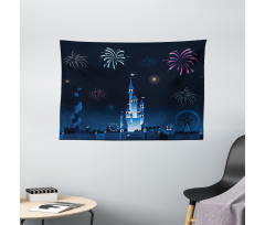 Children Park Firework Castle Wide Tapestry