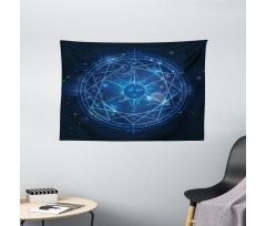 Alchemy Magic Circle Sun Face Wide Tapestry