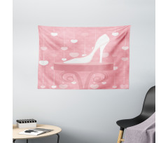 Classy Female Shoe Heart Wide Tapestry