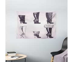 High Heel Boots Wide Tapestry