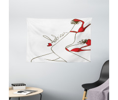 Fashion Lettering Legs Wide Tapestry