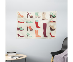 Flat and High Heel Shoes Wide Tapestry