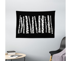 Woodland Illustrations Wide Tapestry