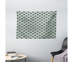 Puppy Heads Pattern Comical Wide Tapestry