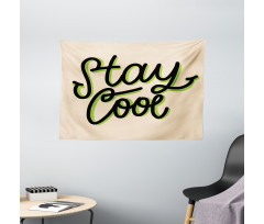 Modernistic Typography Wide Tapestry