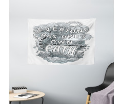 Phrase About Life Wide Tapestry