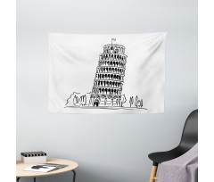 Landmark Piza Tower Europe Wide Tapestry