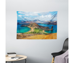 Galapagos Volcanic Scenery Wide Tapestry