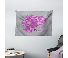 Polygonal Cartography Print Wide Tapestry